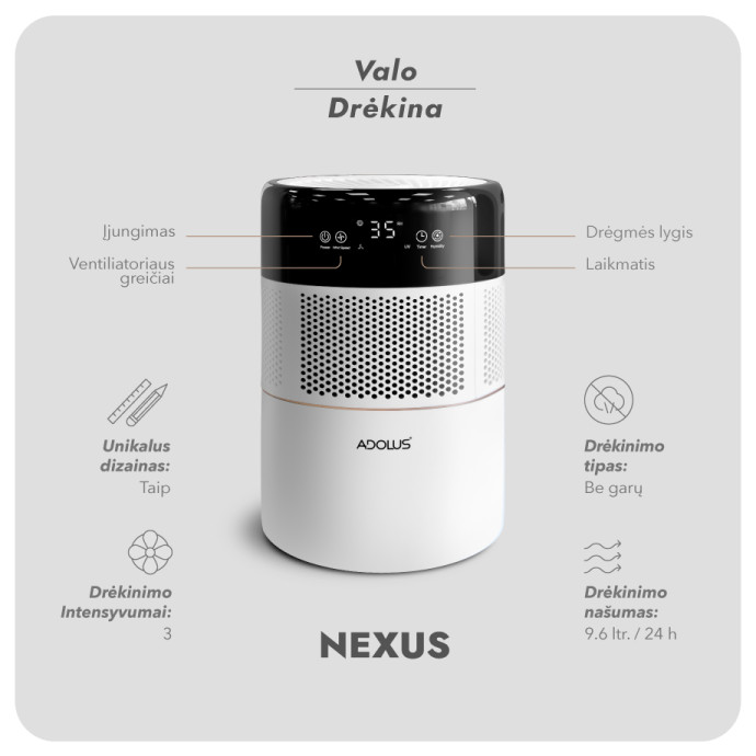 Oro drėkintuvas Adolus NEXUS