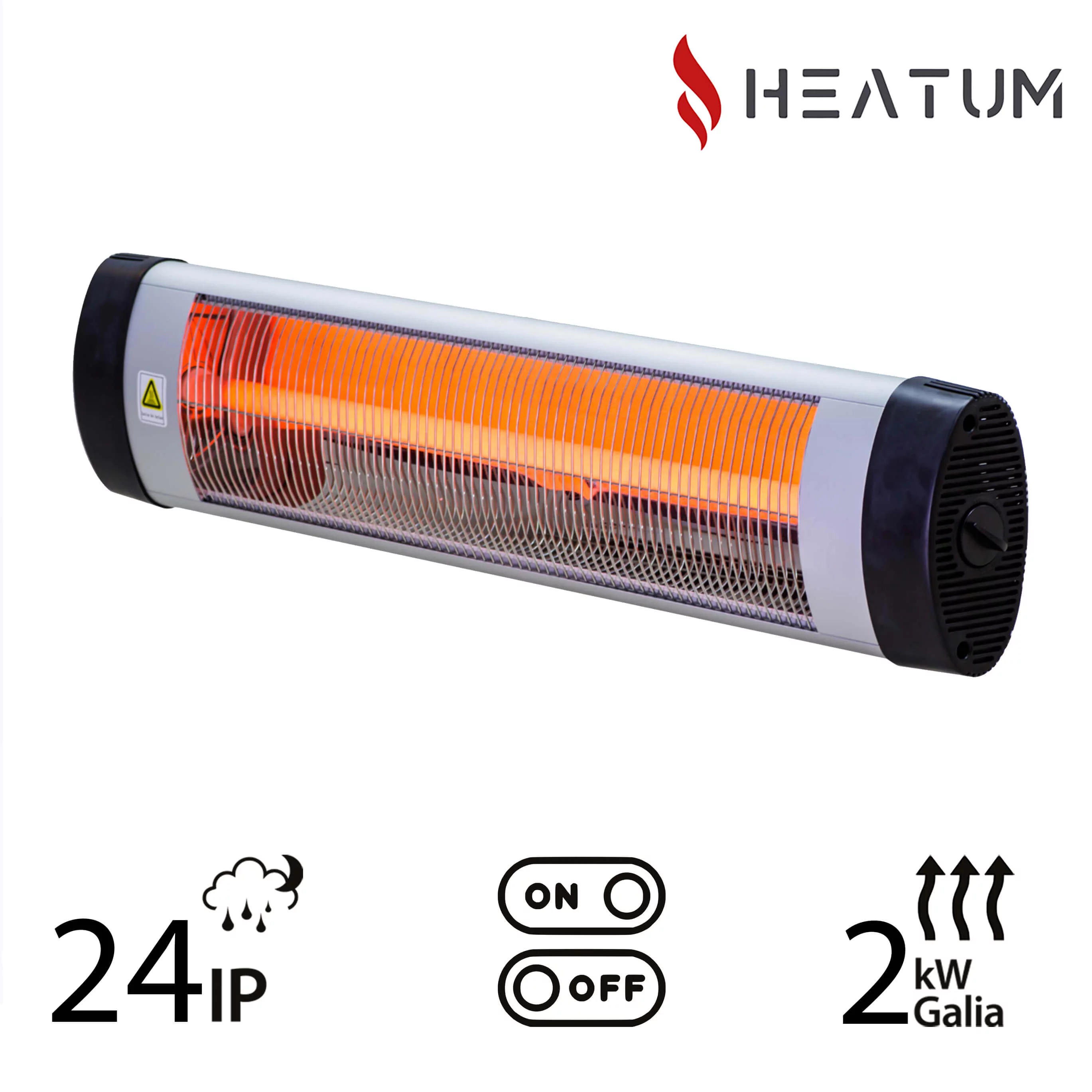 Infraraudonųjų spindulių šildytuvas Heatum H2000 OPTIM