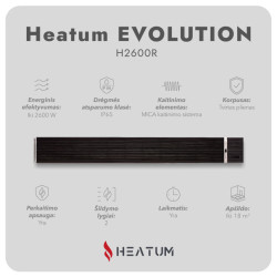 Infraraudonųjų spindulių šildytuvas Heatum H2600R EVOLUTION