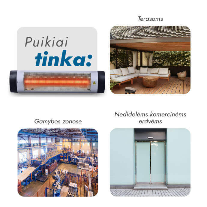 Infraraudonųjų spindulių šildytuvas Heatum H2000 OPTIM 9