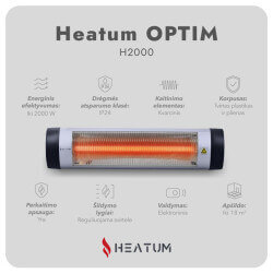 Infraraudonųjų spindulių šildytuvas Heatum H2000 OPTIM 5