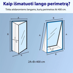 Universali lango tarpinė mobiliam oro kondicionieriui (400 cm)