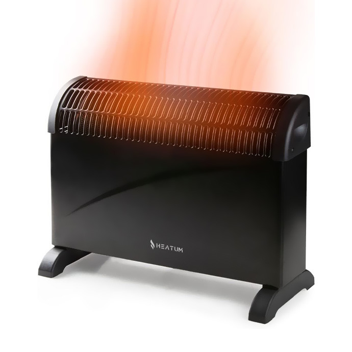 Konvekcinis šildytuvas (elektrinis radiatorius) Heatum THERMA H2000 Juodas
