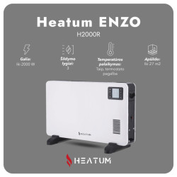 Konvekcinis šildytuvas (elektrinis radiatorius) Heatum ENZO H2000R2