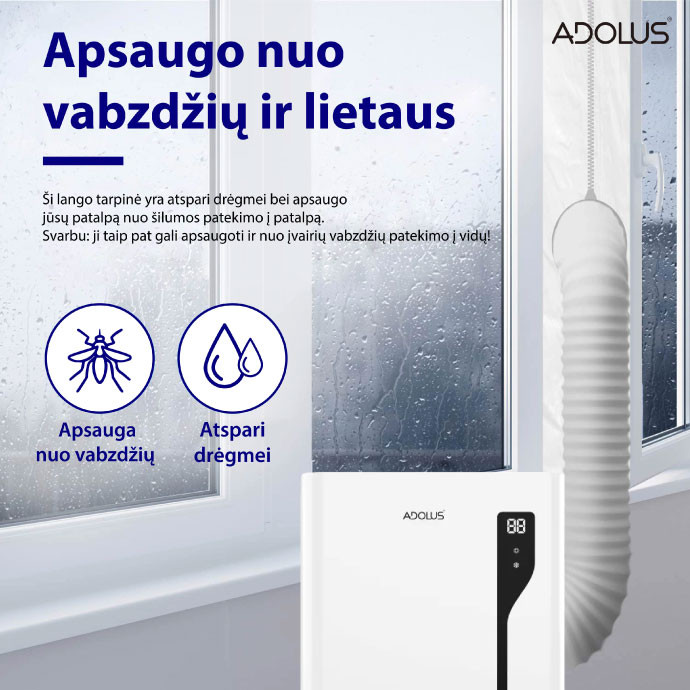 Mobilus oro kondicionierius Adolus ARCTIC A3600 su lango tarpine