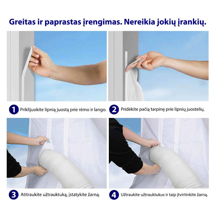 Mobilus oro kondicionierius Adolus ARCTIC A3600 su lango tarpine