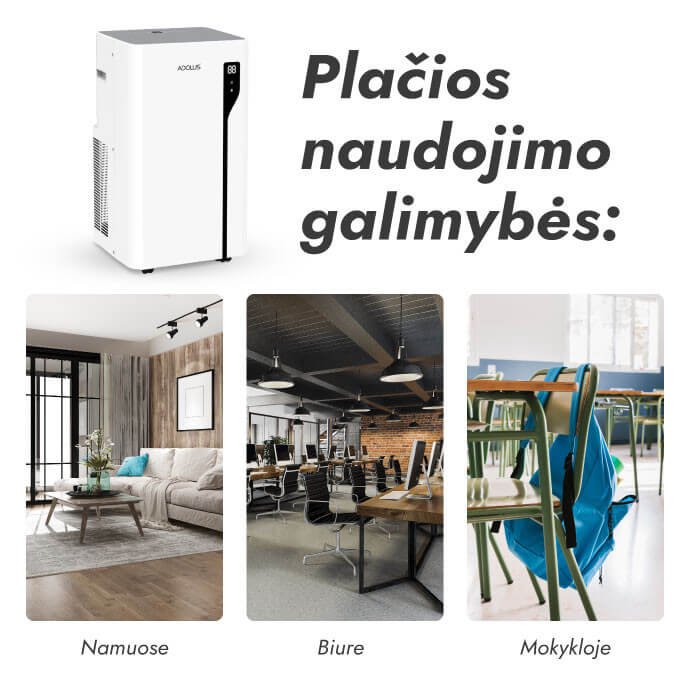 Mobilus oro kondicionierius ADOLUS ARCTIC A3600H su šildymu 3