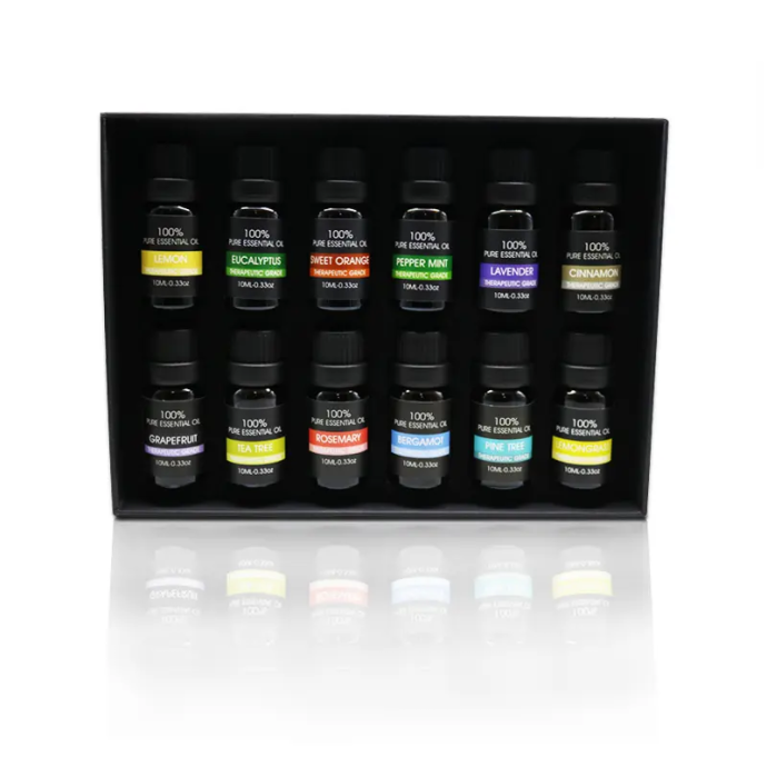 Naturalus eterinių aliejų rinkinys Bohomi Home Spa 100% Pure 12 x 10ml