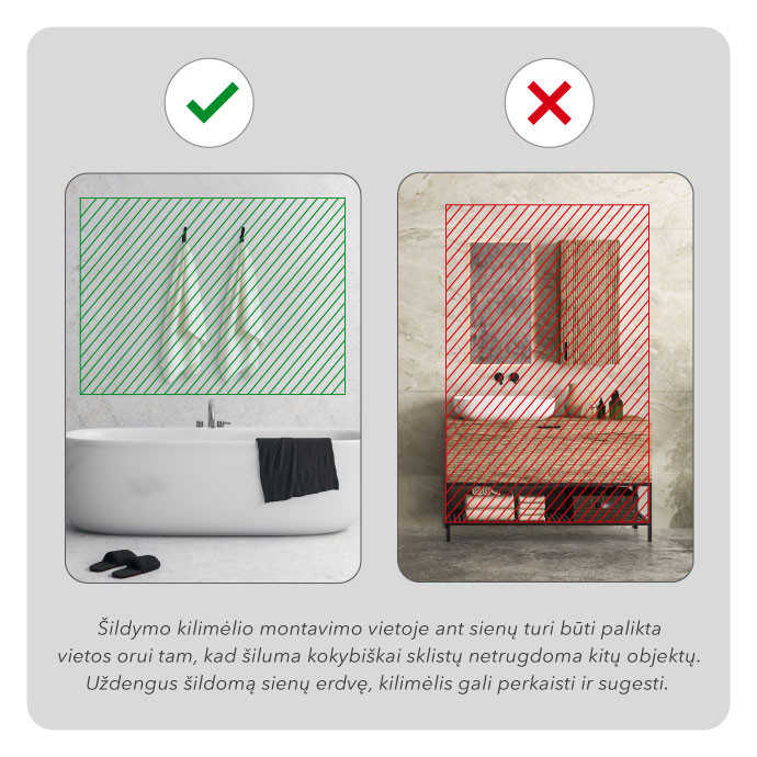 Elektrininis sieninio šildymo tinklelis Warmset Warmwall 300 W (300-1)