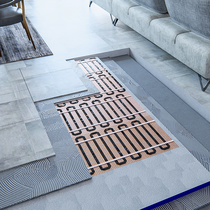 Elektrinis šildomų grindų kilimėlis - tinklelis Warmset Black 150 W  (150-1.5) 7