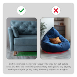 Elektrinis šildomų grindų kilimėlis - tinklelis Warmset Black 85 W (85-11) 9 Elektrinis šildomų grindų kilimėlis - tinklelis Warmset Black 85 W (85-11) 9