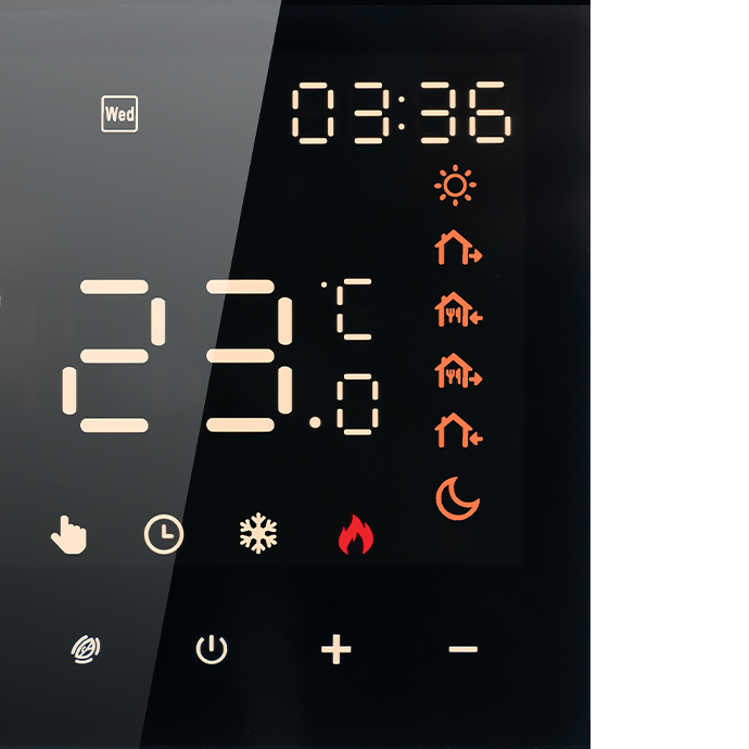 Programuojamas termostatas (Termoreguliatorius) Juodas ME82H(LED)