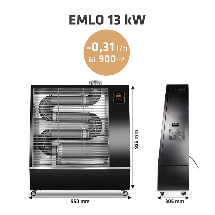 Dyzelinis infraraudonųjų spindulių šildytuvas EMLO 13 kW