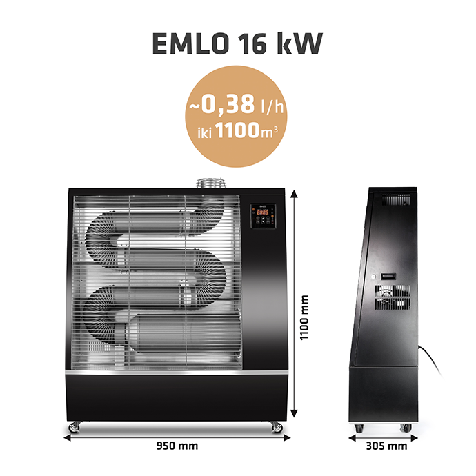 Dyzelinis infraraudonųjų spindulių šildytuvas EMLO 16 kW