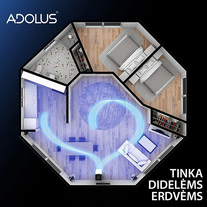 Mobilus oro kondicionierius ADOLUS ARCTIC A2600H su šildymu ir lango tarpine 21
