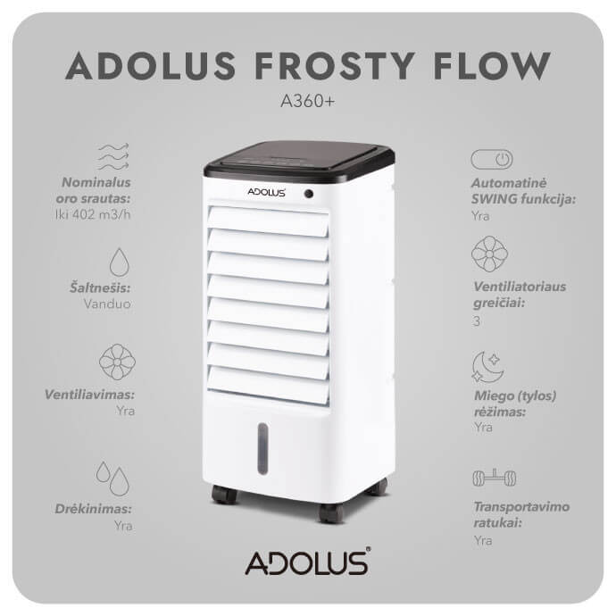 Mobilus oro vėsintuvas ADOLUS FROSTY FLOW A360+ (2 vnt.) 3
