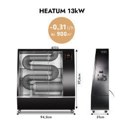 Dyzelinis infraraudonųjų spindulių šildytuvas HEATUM 13 kW su Wifi 2