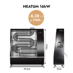 Dyzelinis infraraudonųjų spindulių šildytuvas HEATUM 16 kW su Wifi 2