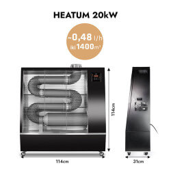 Dyzelinis infraraudonųjų spindulių šildytuvas HEATUM 20 kW su Wifi 2