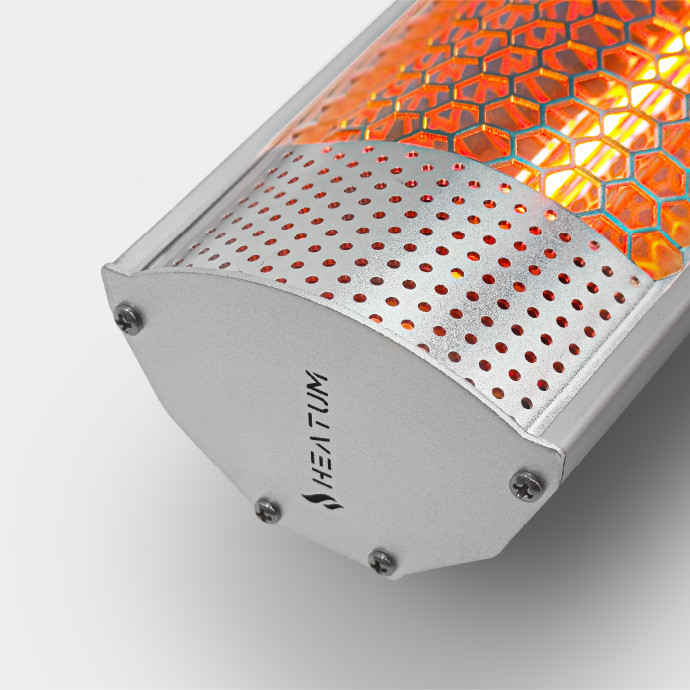 Infraraudonųjų spindulių šildytuvas Heatum URBAN H2000R Silver