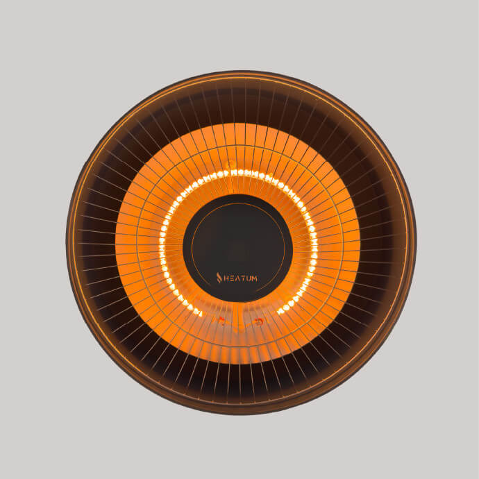 Infraraudonųjų spindulių šildytuvas Heatum VERSE H2000R Black 3