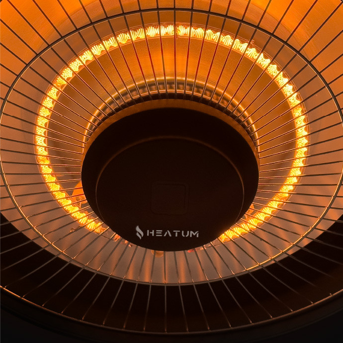 Infraraudonųjų spindulių šildytuvas Heatum VERSE H2000R Black 6