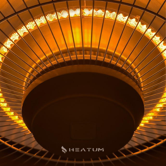 Infraraudonųjų spindulių šildytuvas Heatum VERSE H2000R Black 1