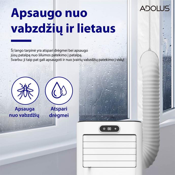 Mobilus oro kondicionierius ADOLUS ARCTIC A2600 su lango tarpine